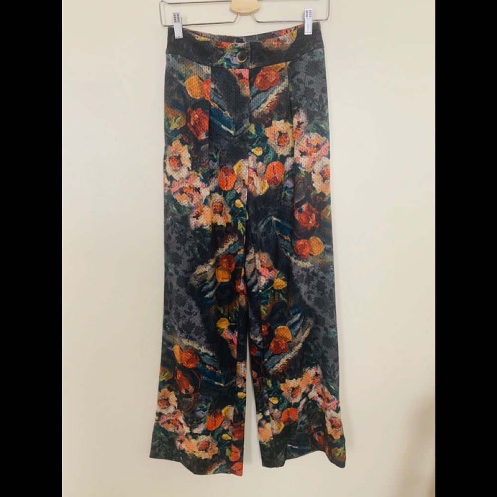 Anthro High Waisted Wide Leg Pants
